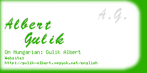 albert gulik business card